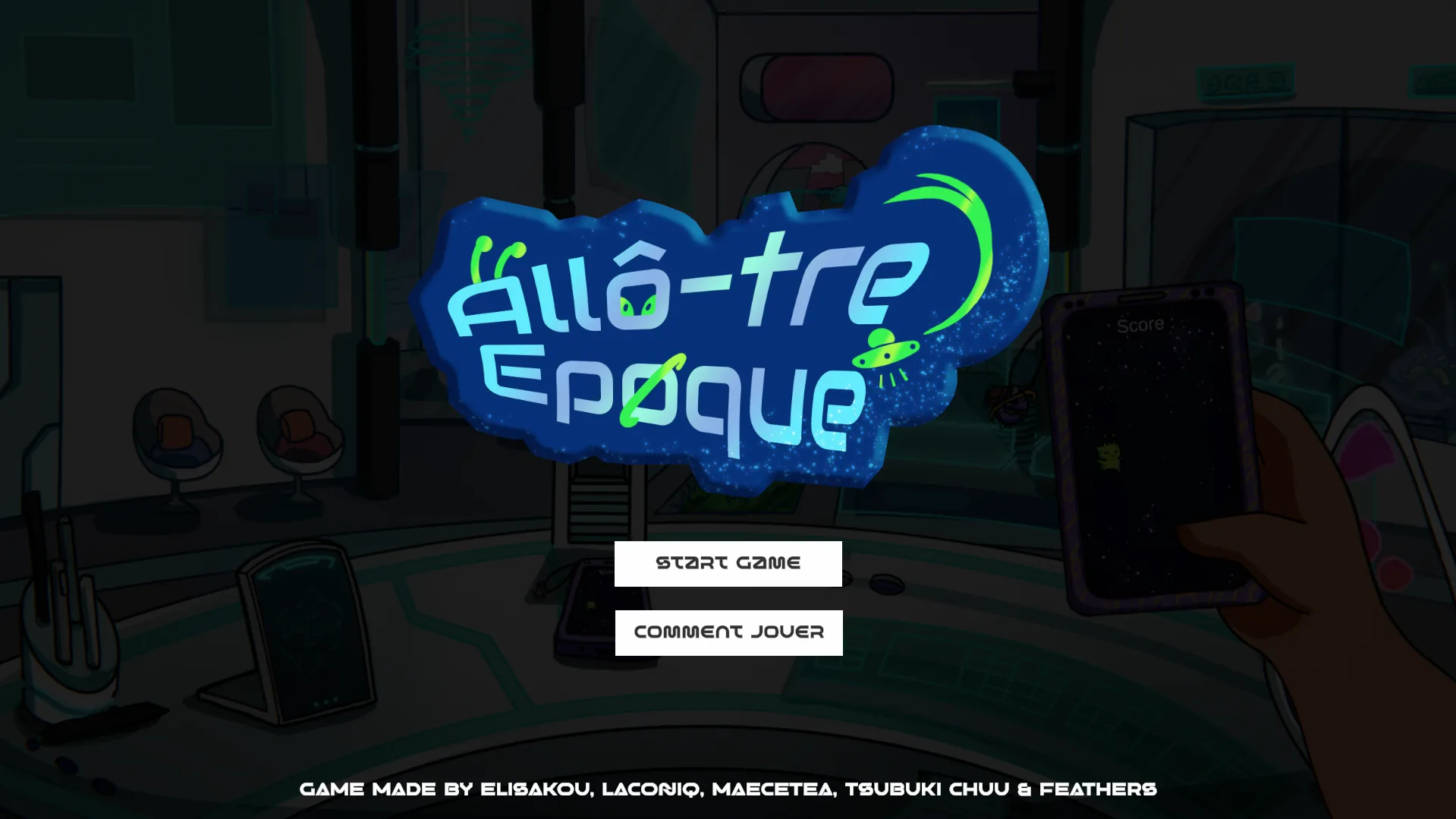 Menu principal du jeu