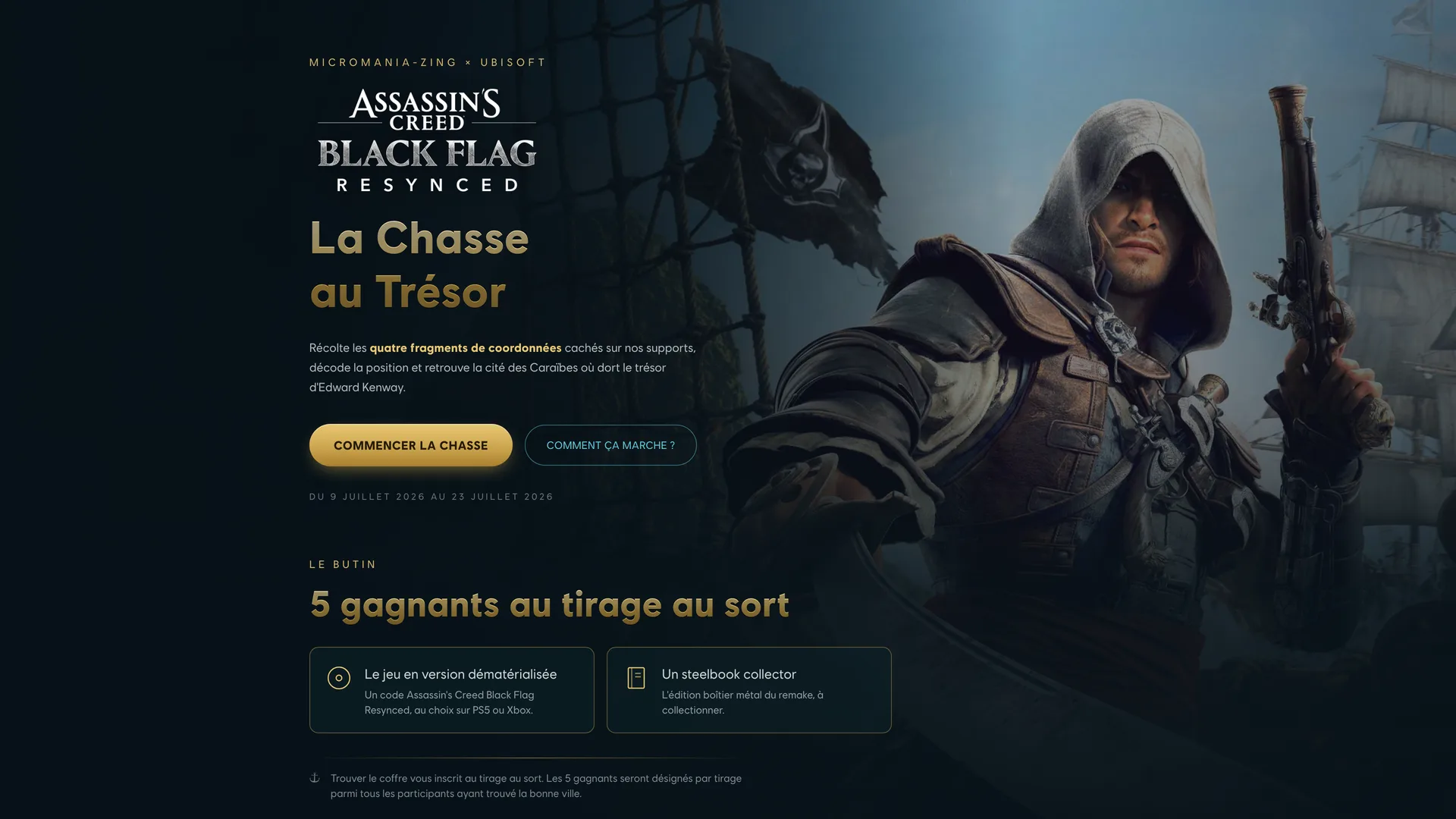 La Chasse au Trésor, capture du jeu