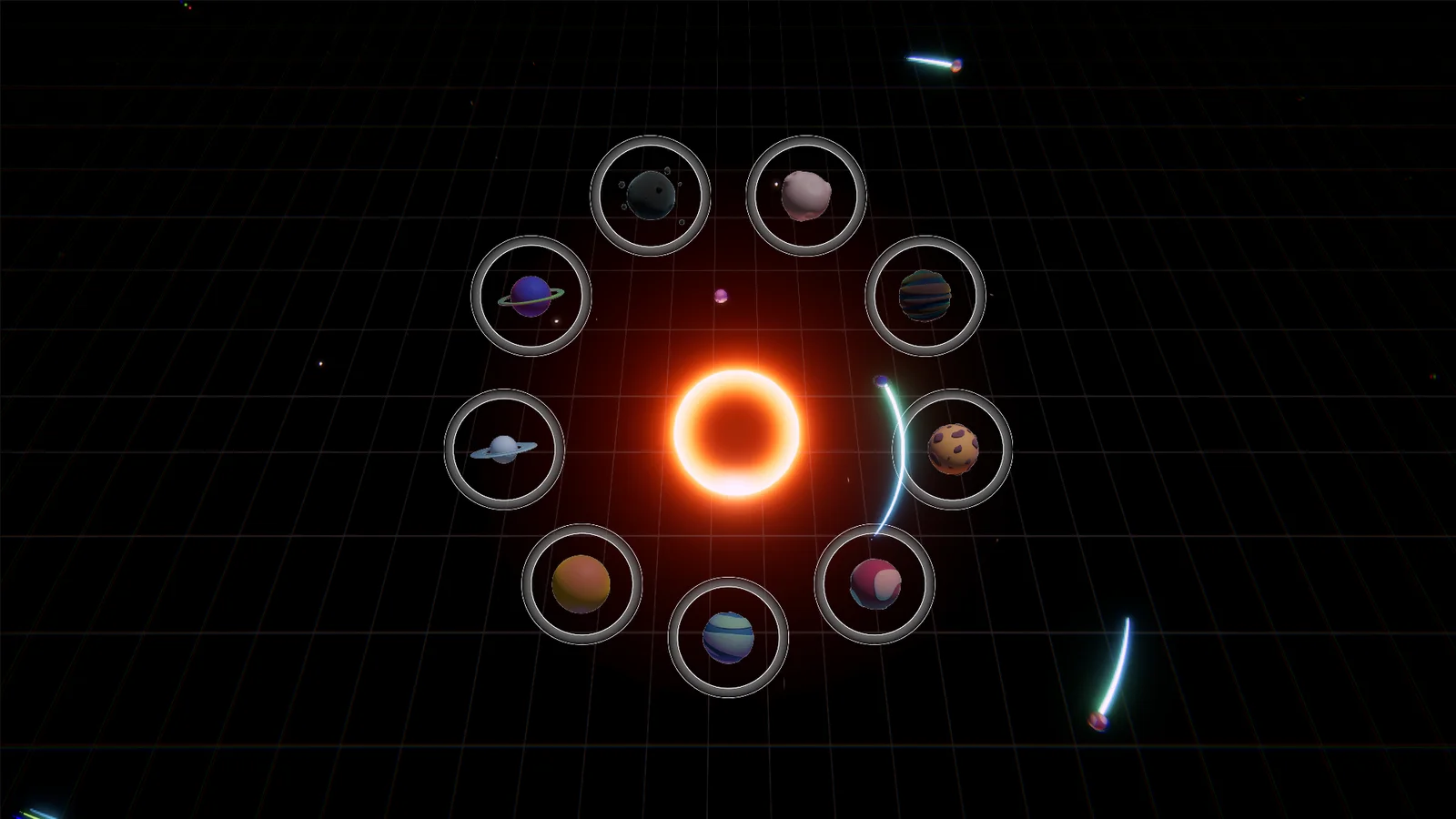Gameplay du jeu avec le choix de la planète