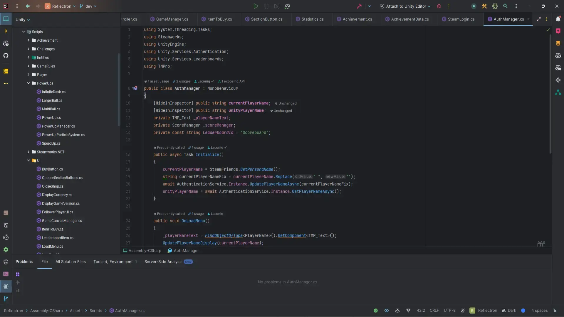 Aperçu du script d'authentification